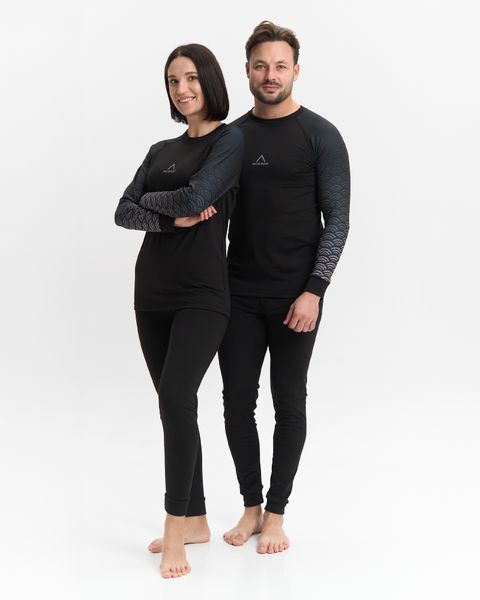Термобелье мужское NORWIN Print Collection зимнее на флисе, комплект кофта и штаны &ndash; Ocean wave, размер S NW-PC-04 фото