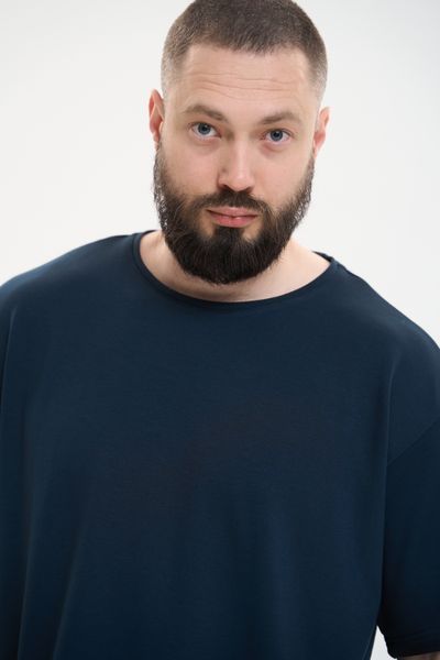 Чоловічий літній костюм, комплект шорти та футболка, темно-синій, розмір S KS-R-060 фото