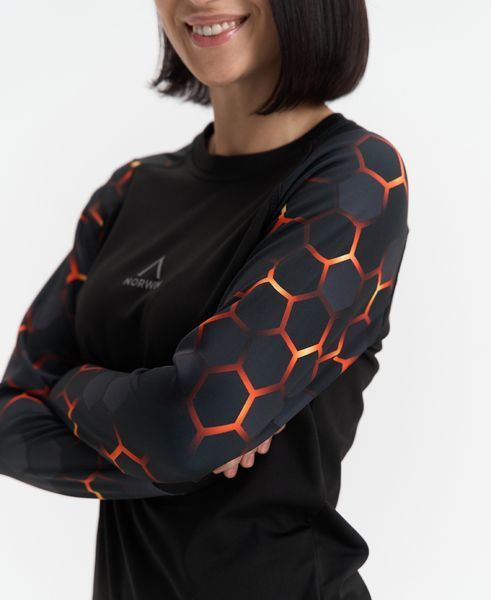 Термобілизна жіноча NORWIN Print Collection зимова на флісі, комплект кофта та штани &ndash; Honeycomb, розмір S NW-PC-G-03 фото