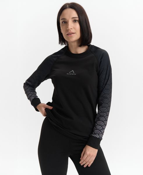 Термобелье женское NORWIN Print Collection зимнее на флисе, комплект кофта и штаны &ndash; Ocean wave, размер S NW-PC-G-04 фото