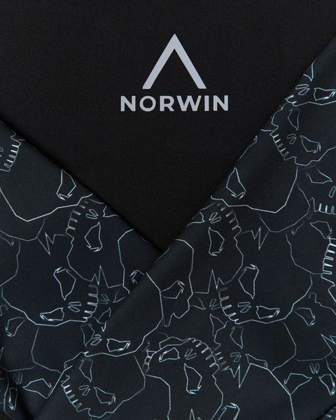 Термобілизна чоловіча NORWIN Print Collection зимова на флісі, комплект кофта та штани &ndash; Black skull, розмір S NW-PC-02 фото