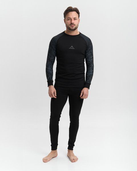 Термобелье мужское NORWIN Print Collection зимнее на флисе, комплект кофта и штаны &ndash; Black skull, размер S NW-PC-02 фото