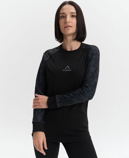 Термобелье женское NORWIN Print Collection зимнее на флисе, комплект кофта и штаны &ndash; Dark pixel, размер M NW-PC-G-05 фото