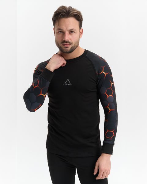 Термобілизна чоловіча NORWIN Print Collection зимова на флісі, комплект кофта та штани &ndash; Honeycomb, розмір S NW-PC-03 фото