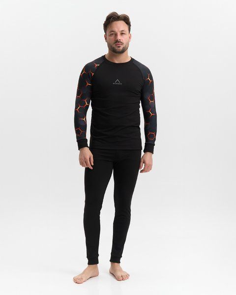 Термобелье мужское NORWIN Print Collection зимнее на флисе, комплект кофта и штаны &ndash; Honeycomb, размер S NW-PC-03 фото